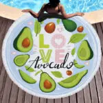 Avocado Round Beach Towel