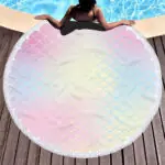 Boho Round Beach Towel Mermaid