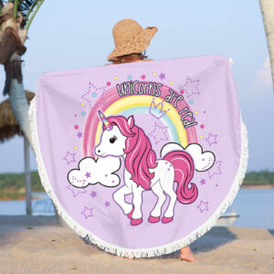 Unicorn Round Beach Towel Australia