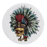 Indians Mens Round Beach Towel