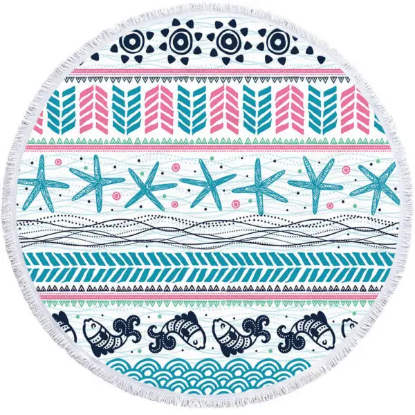 Custom round beach towel - Image 6
