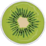 Fruit printed large microfiber round beach towel