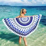 colorful beach blanket towel mandala