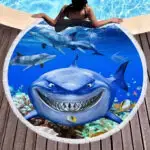 fun personalized beach towels shark