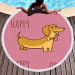 dachshund funny personalized beach towels