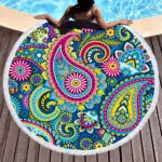 Custom round beach towel