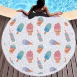 Candy Cake Macaron Food Inexpensive Round Beach Towel