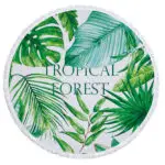 Tropical Palm Leaves Large Round Beach Towel Wholesale