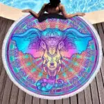 factory directly boho mandala beach towel mat round