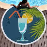 ocean trend round beach towel