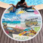 target round beach towel for women