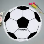 sports circle beach towel