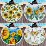 Buy cheap round beach towels in bulk sunflowers